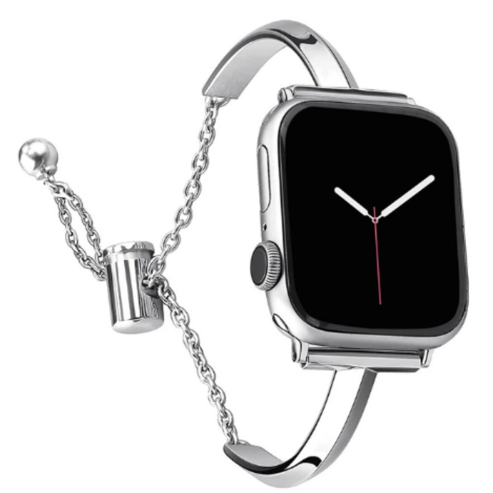 NEW Luxury Adjustable Diamond Steel Bracelet band For Apple Watch - Silver